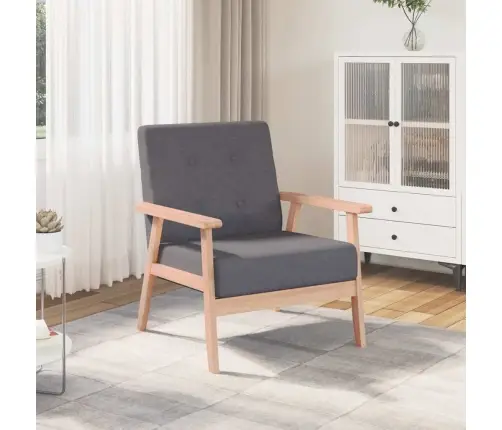 Atpūtas Krēsls, Tumši Pelēks Audums Vidaxl