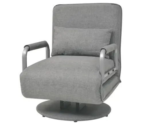 Pöörlev Tool Ja Diivanvoodi, Helehall, Kangas