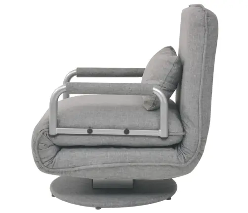 Pöörlev Tool Ja Diivanvoodi, Helehall, Kangas