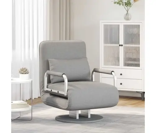 Pöörlev Tool Ja Diivanvoodi, Helehall, Kangas