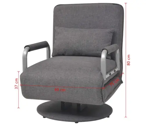 Pöörlev Tool Ja Diivanvoodi, Tumehall, Kangas