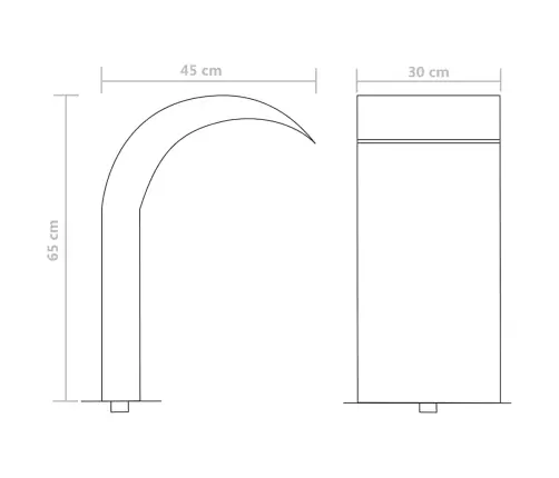 Roostevabast Terasest Basseini Purskkaev 45 X 30 X 65 cm Hõbedane