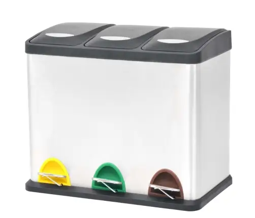 Šiukšliadėžė, Rūšiavimui, Nerūdij. Plienas, Su Pedalu, 24 L