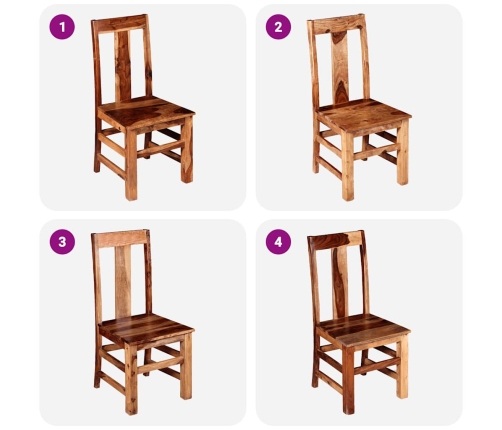 Virtuves Krēsli, 4 Gab., Masīvkoks Vidaxl