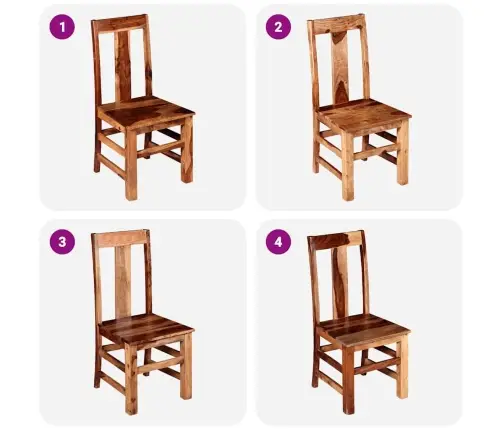 Virtuves Krēsli, 4 Gab., Masīvkoks Vidaxl