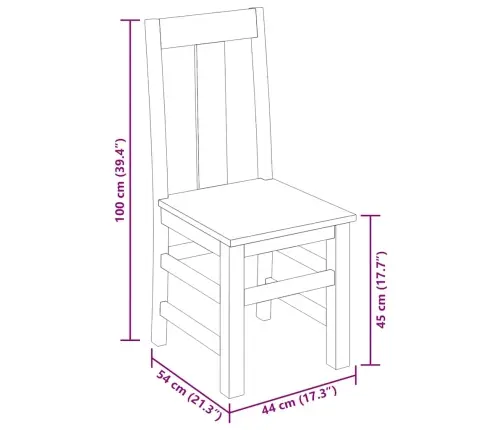Virtuves Krēsli, 6 Gab., Masīvkoks Vidaxl
