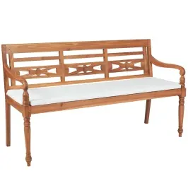Batavia Suoliukas Su Pagalvėmis, 150 cm Tikmedis