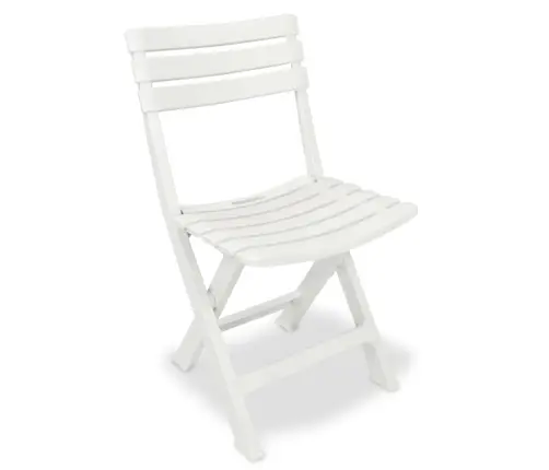 3-Daļīgs Bistro Mēbeļu Komplekts, Saliekams, Plastmasa, Balts Vidaxl