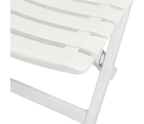 3-Daļīgs Bistro Mēbeļu Komplekts, Saliekams, Plastmasa, Balts Vidaxl