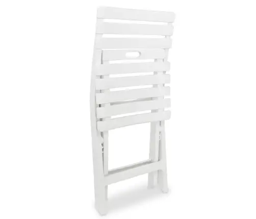 3-Daļīgs Bistro Mēbeļu Komplekts, Saliekams, Plastmasa, Balts Vidaxl