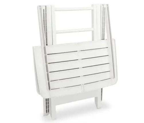 3-Daļīgs Bistro Mēbeļu Komplekts, Saliekams, Plastmasa, Balts Vidaxl