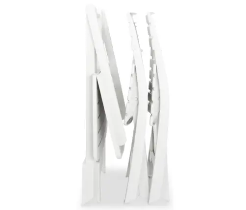 3-Daļīgs Bistro Mēbeļu Komplekts, Saliekams, Plastmasa, Balts Vidaxl