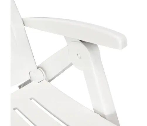 Saulės Gultas Su Atrama Kojoms, Plastikas, Baltas
