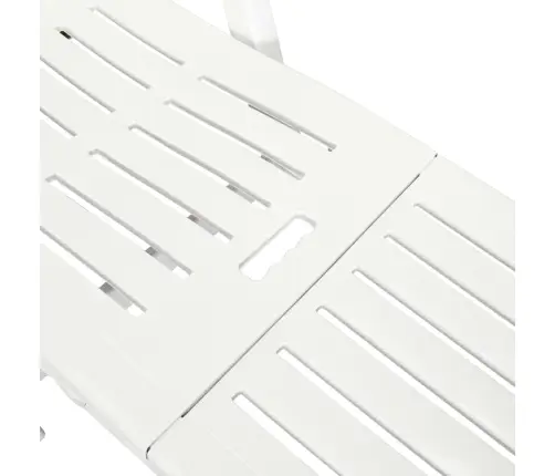 Saulės Gultas Su Atrama Kojoms, Plastikas, Baltas