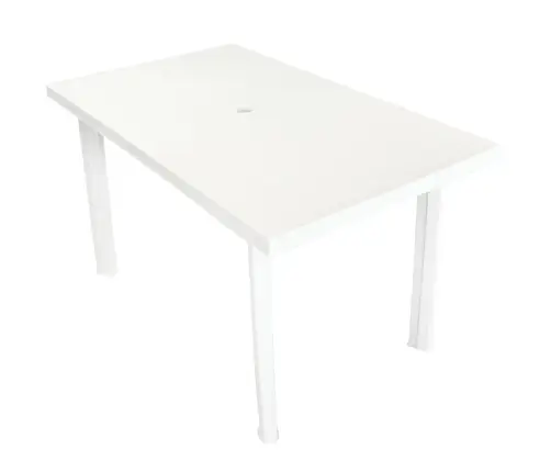 Dārza Galds, 126X76X72 Cm, Balta Plastmasa Vidaxl Dārza Galds, 126X76X72 Cm, Balta Plastmasa Vidaxl