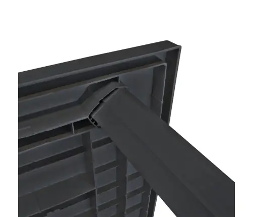 Dārza Galds, 126X76X72 Cm, Antracītpelēka Plastmasa Vidaxl