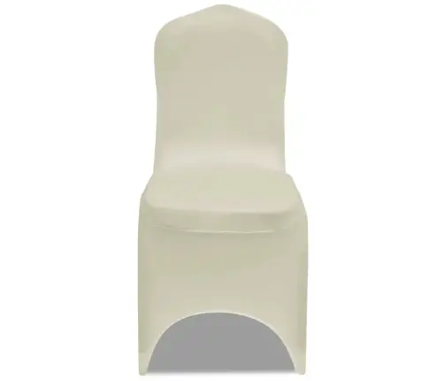 Krēslu Pārvalki, 100 Gab., Elastīgi, Krēmkrāsas Vidaxl