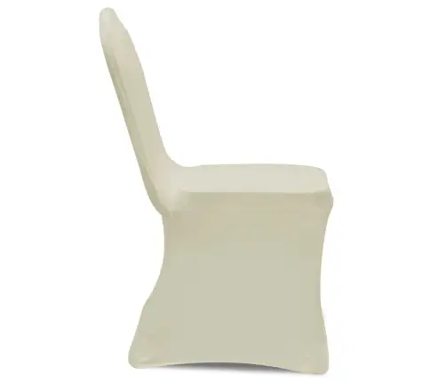 Krēslu Pārvalki, 100 Gab., Elastīgi, Krēmkrāsas Vidaxl