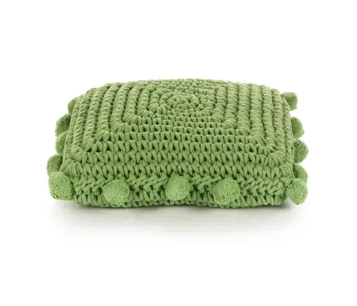 Mesti Pagalvė Krepšio Pynimas Žalia 50 X 50 Cm Medvilnė