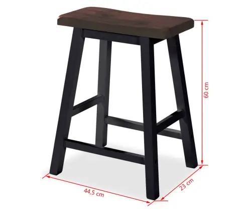 Bāra Galds Un Krēsli, Melns Mdf Vidaxl