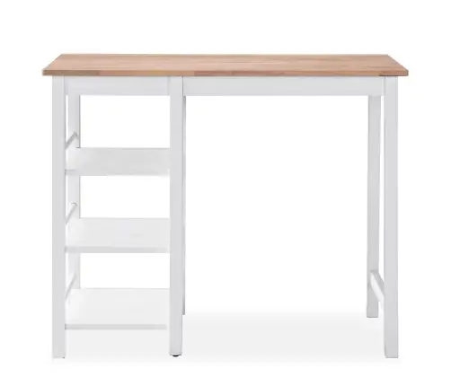 Bāra Galds Un Krēsli, Balts Mdf Vidaxl