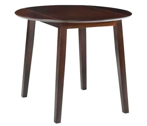 Virtuves Galds Ar Atlokāmām Malām, Apaļš, Mdf, Brūns Vidaxl