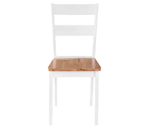 Virtuves Krēsli, 2 Gab., Balts Gumijas Masīvkoks Vidaxl