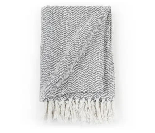 Puuvillane Pleed, Kalaluu Mustriga, 125 X 150 cm Hall