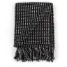 Pledas, Medvilnė, Kvadratų Raštas, 125X150cm Juodos Sp. Pledas, Medvilnė, Kvadratų Raštas, 125X150cm Juodos Sp.