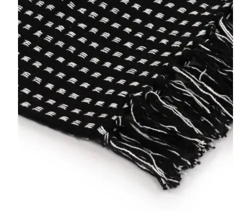 Pledas, Medvilnė, Kvadratų Raštas, 125X150cm Juodos Sp. Pledas, Medvilnė, Kvadratų Raštas, 125X150cm Juodos Sp.