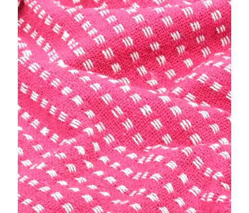Pledas, Medvilnė, Kvadratų Raštas, 160X210cm Rožinė Spalva