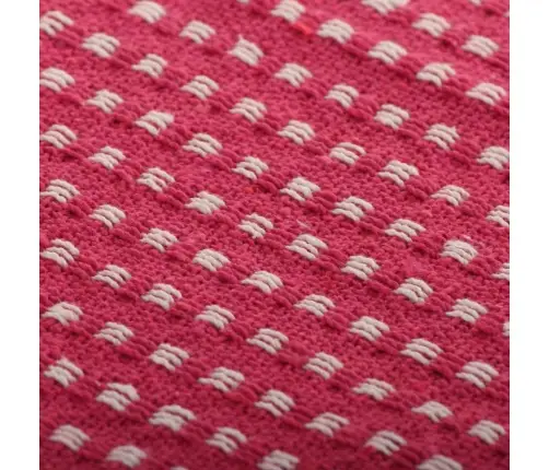 Pledas, Medvilnė, Kvadratų Raštas, 160X210cm Rožinė Spalva