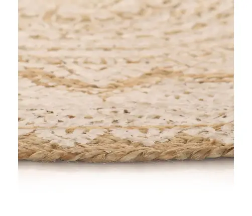 Vaip, Punutud Džuut, Trükimustriga, 90 cm Ümmargune