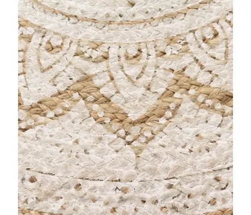 Vaip, Punutud Džuut, Trükimustriga, 120 cm Ümmargune