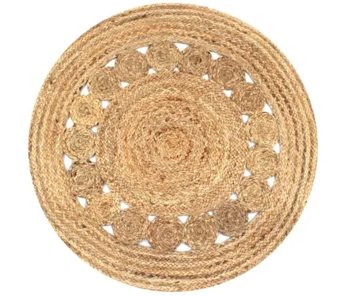 Paklājs, Pīts, Apaļš, 90 Cm, Džuta Vidaxl