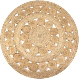 Paklājs, Pīts, Apaļš, 120 Cm, Džuta Vidaxl Paklājs, Pīts, Apaļš, 120 Cm, Džuta Vidaxl