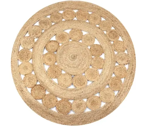 Paklājs, Pīts, Apaļš, 150 Cm, Džuta Vidaxl Paklājs, Pīts, Apaļš, 150 Cm, Džuta Vidaxl