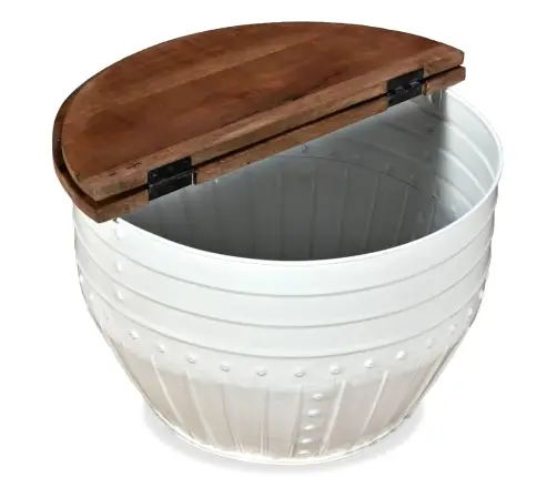 Kafijas Galdiņš, Mucas Forma, Pārstrādāts Koks, Tērauds, Balts Vidaxl Kafijas Galdiņš, Mucas Forma, Pārstrādāts Koks, Tērauds, Balts Vidaxl