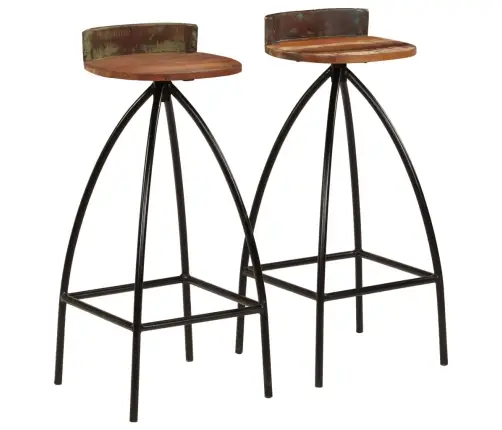 Bāra Krēsli, 2 Gab., Pārstrādāts Masīvkoks Vidaxl