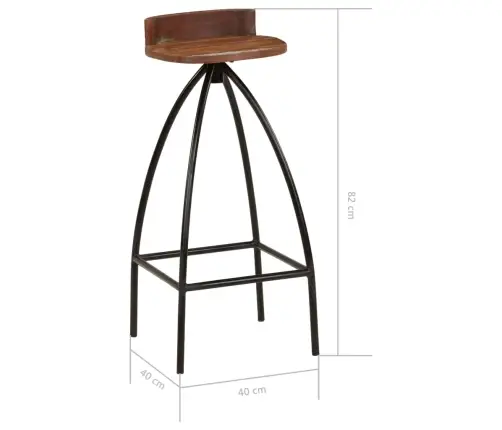 Bāra Krēsli, 2 Gab., Pārstrādāts Masīvkoks Vidaxl