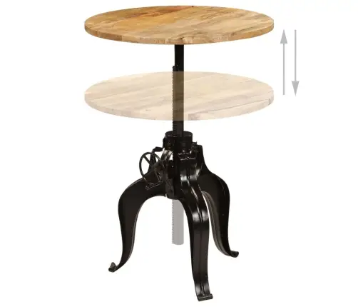 Baro Stalas, Mango Medienos Masyvas, 75X(76-110)Cm