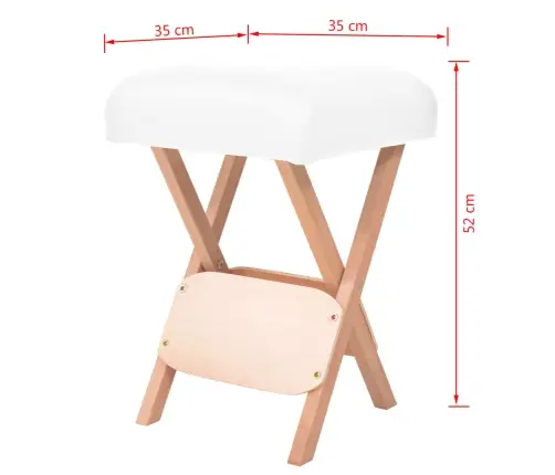 Kokkupandav Massaažitool, 12 Cm Paksune Iste, Valge