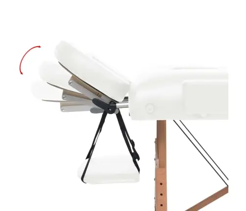 Sulankstomas Masažo Stalas, Baltas, 2 Zonų, 10Cm Storio