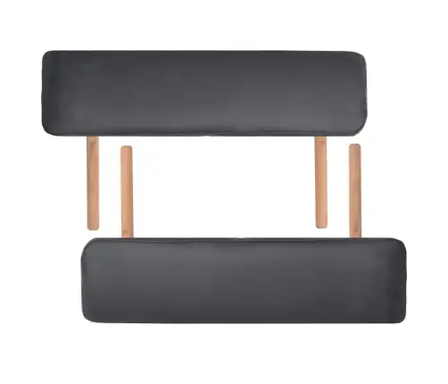 3-Tsooniline Massaažilaud 10 Cm Paksune, Must