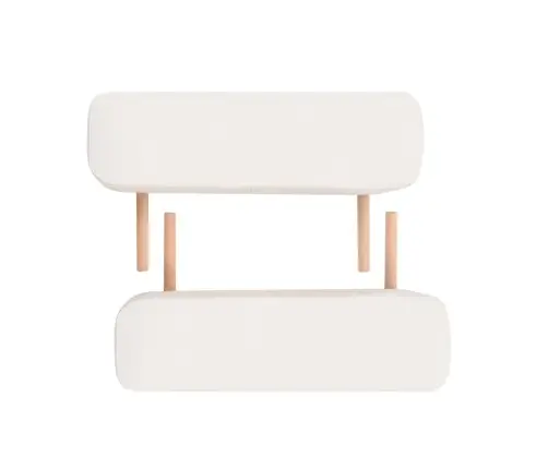 Masāžas Galds Un Taburete, 2 Daļas, Saliekams, 10 Cm, Balts Vidaxl