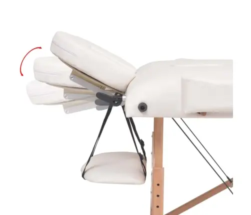 Masāžas Galds Un Taburete, 2 Daļas, Saliekams, 10 Cm, Balts Vidaxl