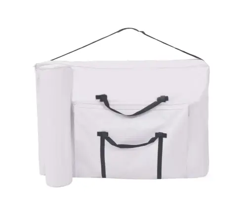 Masāžas Galds Un Taburete, 2 Daļas, Saliekams, 10 Cm, Balts Vidaxl