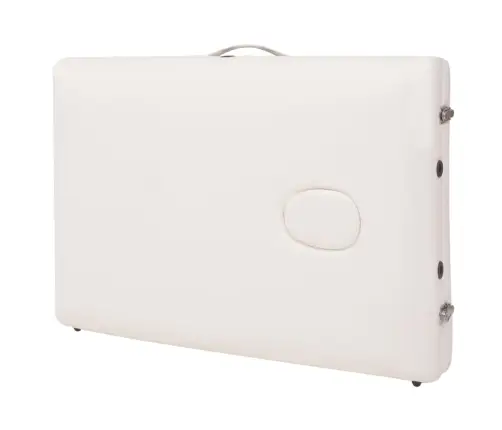 Masāžas Galds Un Taburete, 2 Daļas, Saliekams, 10 Cm, Balts Vidaxl