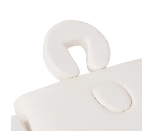 Masāžas Galds Un Taburete, 3 Daļas, Saliekams, 10 Cm, Balts Vidaxl