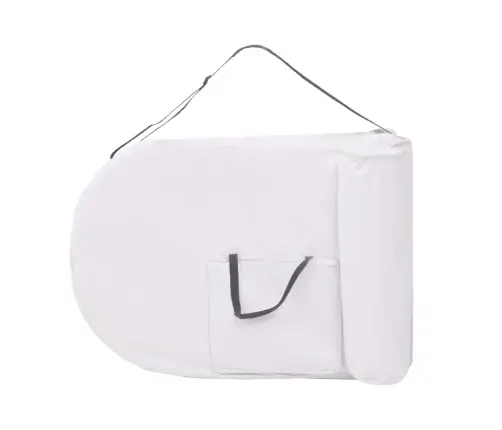 Sulankstomas Masažo Stalas, Baltas, 4Cm Storio, Su 2 Atramomis